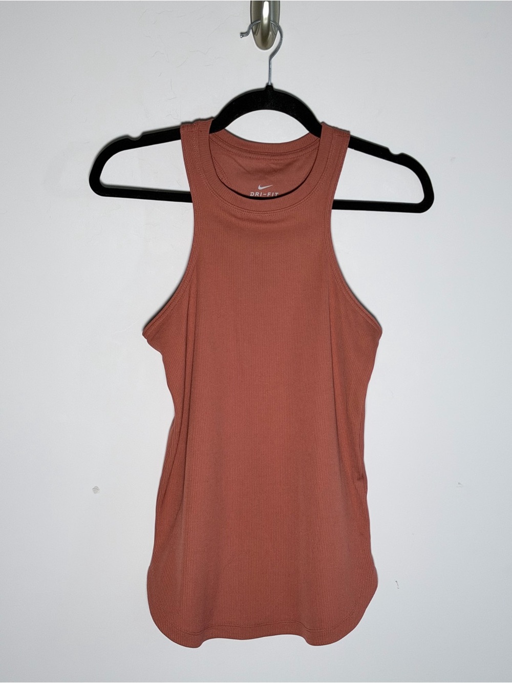 Nike Women’s Rust-Colored High Neck Training Racerback Tank - Picture 3 of 6